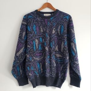 VINTAGE 90s Maximalist Print Knit Sweater